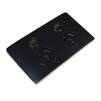 CMS Double Power Outlet – Black